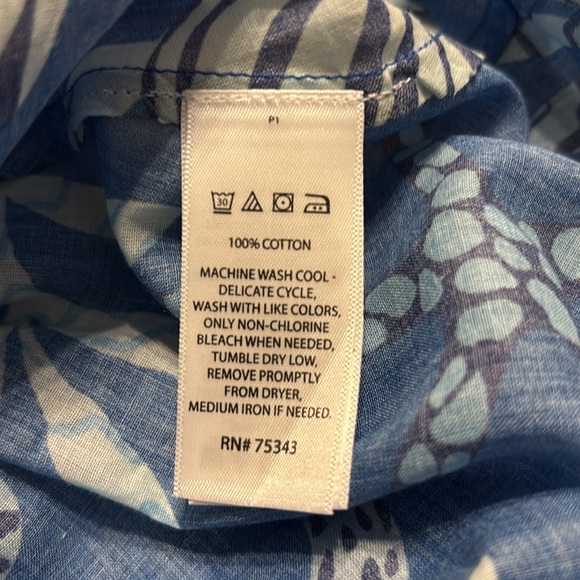 Haute Hippie Blue and White Shell Print Swim Coverup - Picture 11 of 11